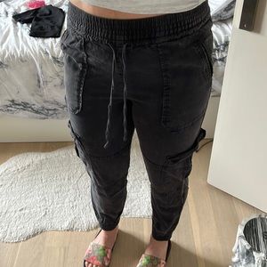 H&M cargo pants black charcoal size 4